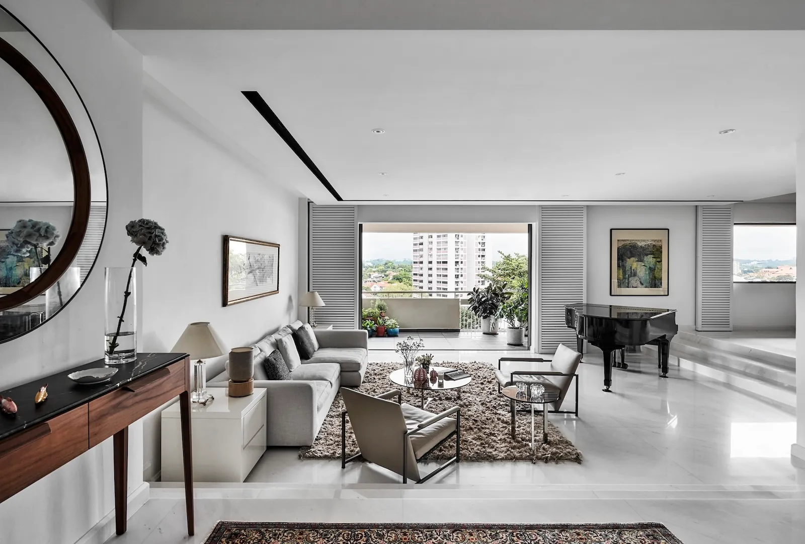 Woollerton Park living room interior, Singapore